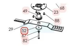 Rondelle De Lame Pour Tondeuse Débroussailleuse Sarp (0302020042)