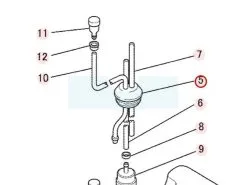 Sortie De Réservoir Pour Moteur Mitsubishi (KF90122AA)